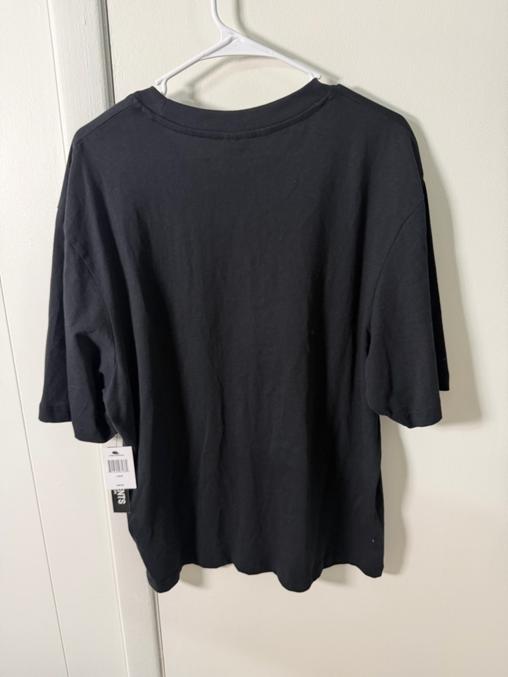 Vetements Black Tee with White Logo and Red Wave - Picture 2 of 7